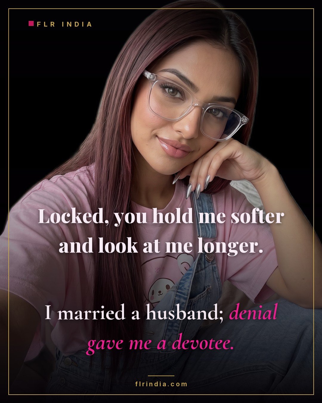 Intimate wife-voice caption — wife says chastity turned her husband into a tender devotee.