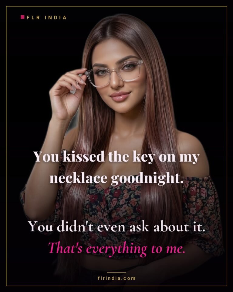 Intimate wife-voice chastity caption — wife is moved that her husband kisses her key goodnight without asking for it.