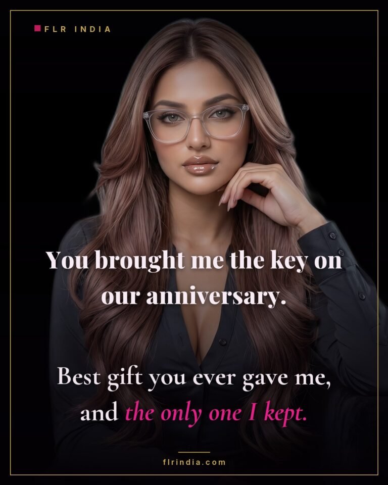 Femdom chastity caption — he gave her the chastity key as an anniversary gift.