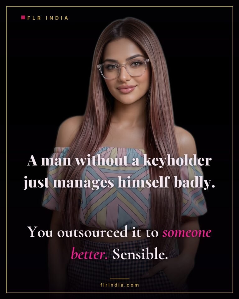 Femdom chastity caption — handing the key to a keyholder is simply better management.