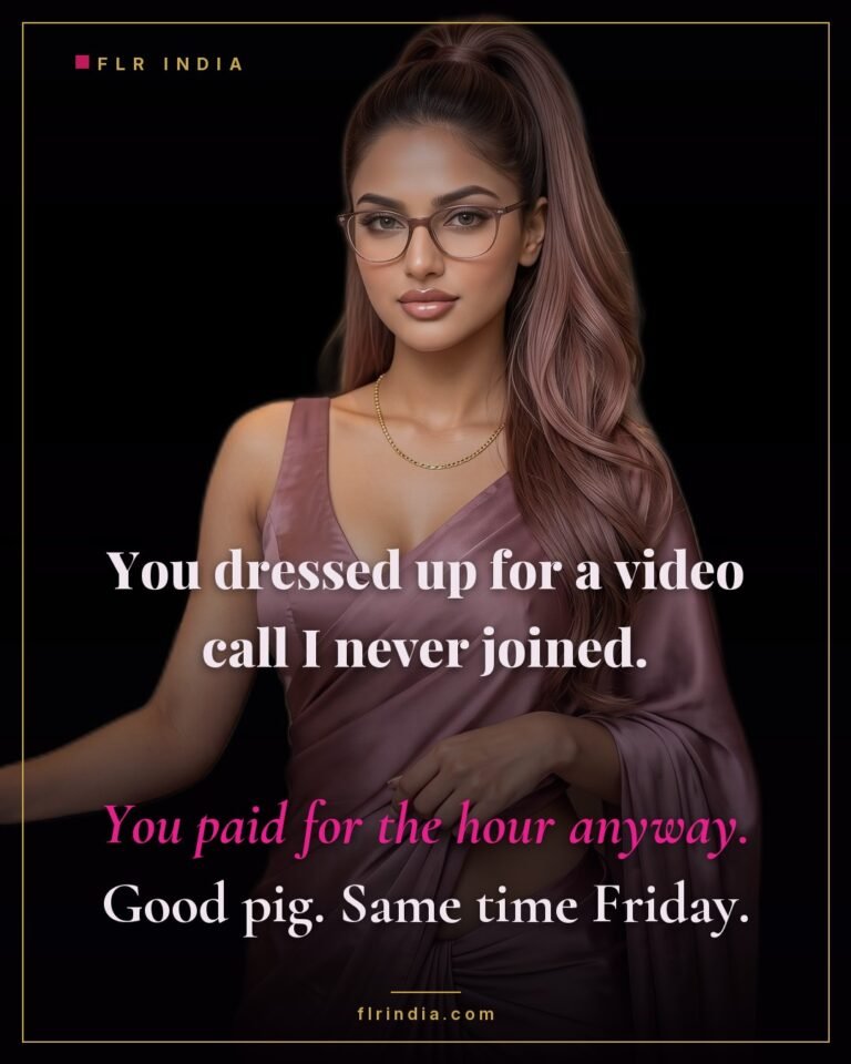 Findom caption — he pays in full for a call the Goddess never attends.