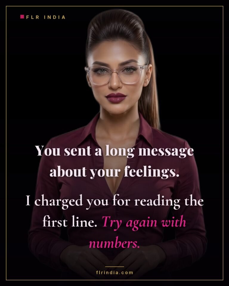 Findom caption — Goddess bills her paypig for reading his feelings and ignores them.