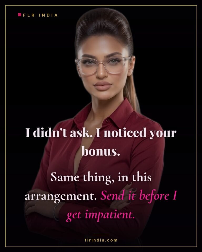 Findom caption — Goddess claims her money slave's bonus without asking for it.
