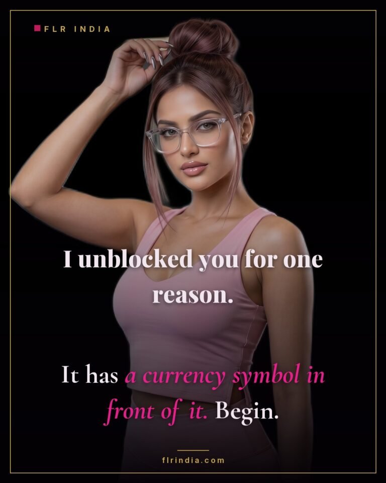 Findom caption — she unblocks her paypig only to collect from him.