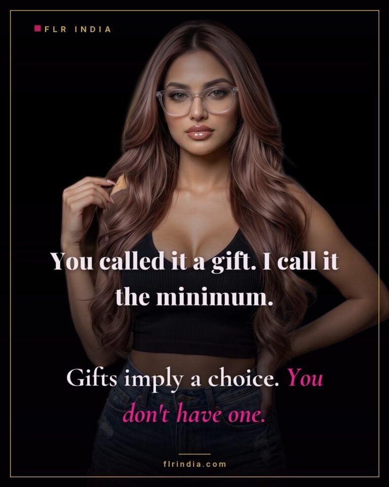 Findom caption — his tribute is a requirement, never a gift.