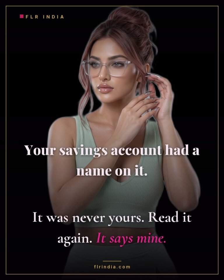 Findom caption — Goddess claims her cash slave's savings were always hers.