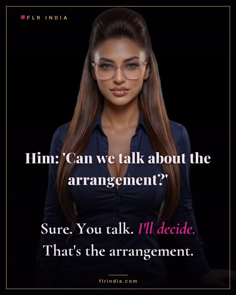 FLR meme — he asks to discuss the arrangement and gets a demonstration of it.