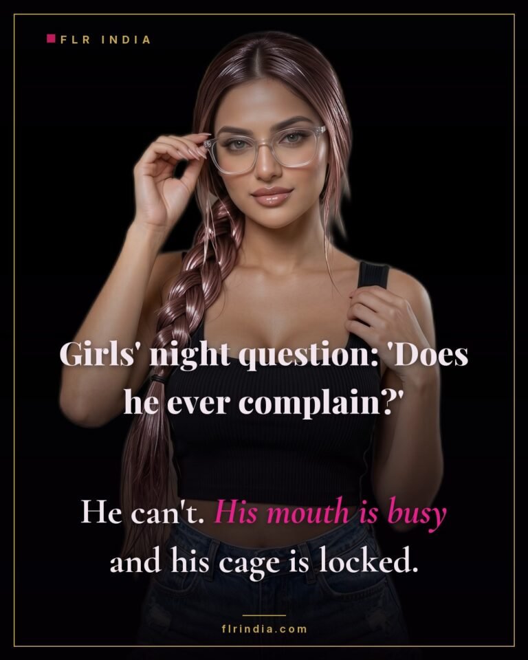FLR meme — asked whether her husband complains, she explains he cannot.
