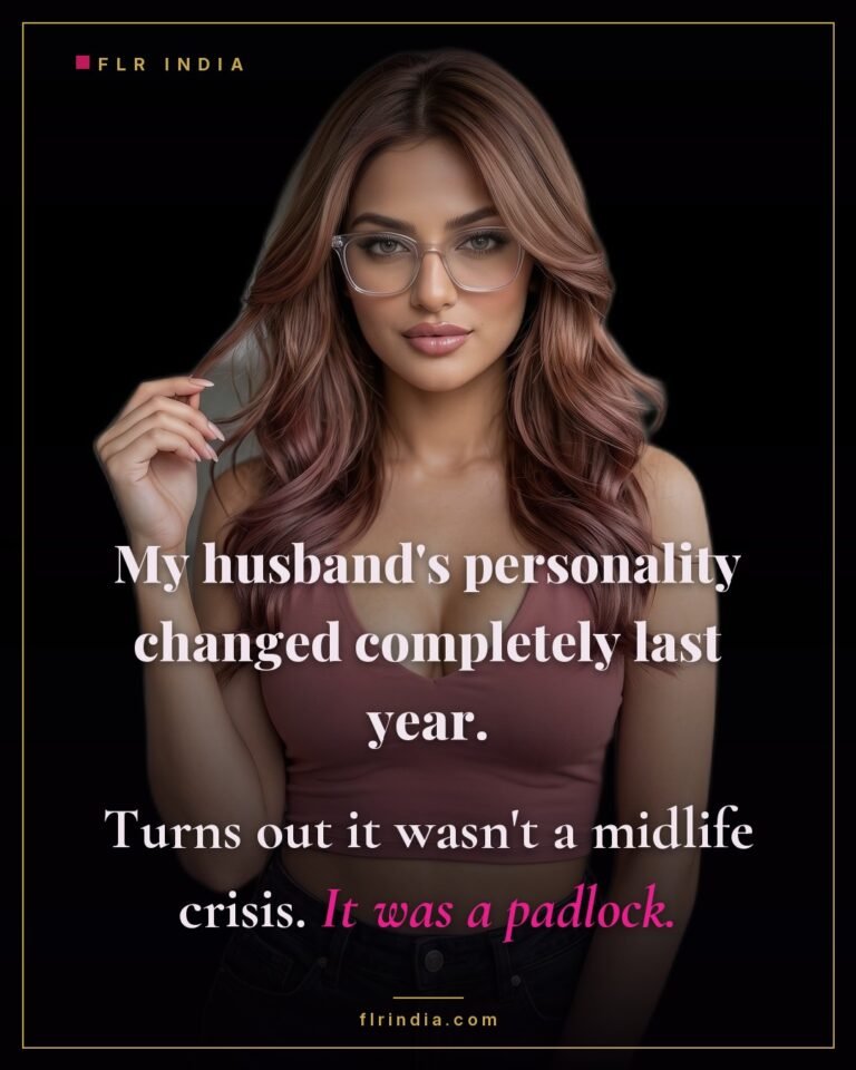 FLR meme — his sudden personality change turned out to be a chastity padlock.