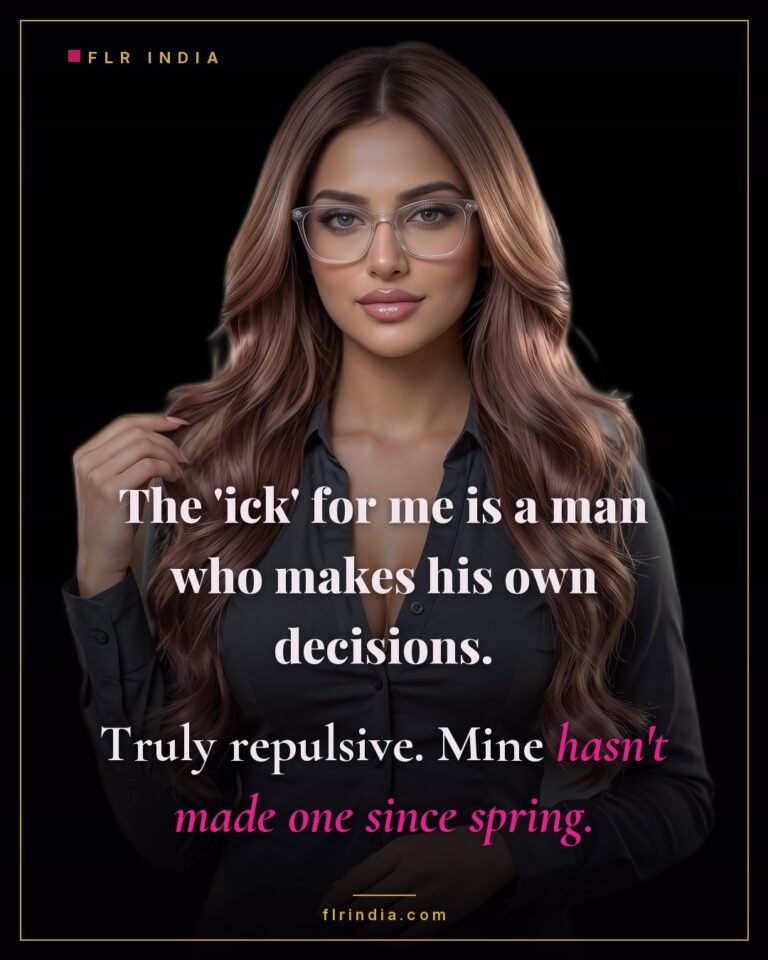 FLR meme — she jokes that a man making his own decisions is the ultimate turn-off.