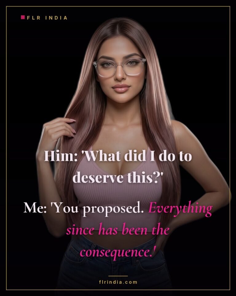 FLR meme — he asks what he did to deserve this and she reminds him he proposed.