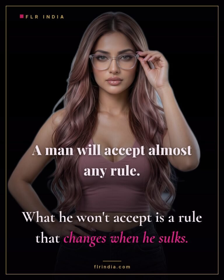 FLR tips caption — men accept firm rules and resent ones that move.