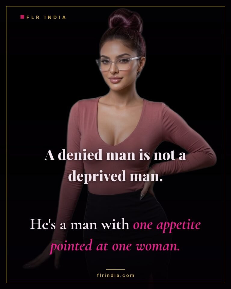 FLR tips caption — orgasm denial concentrates a man rather than depriving him.