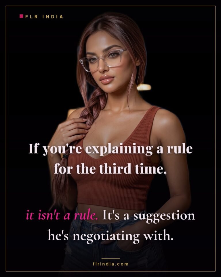 FLR tips caption — a rule explained three times has become a negotiation.
