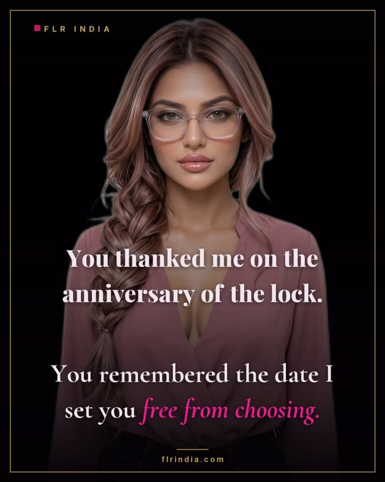 Good boy caption — husband thanks his wife on the anniversary of going into chastity.