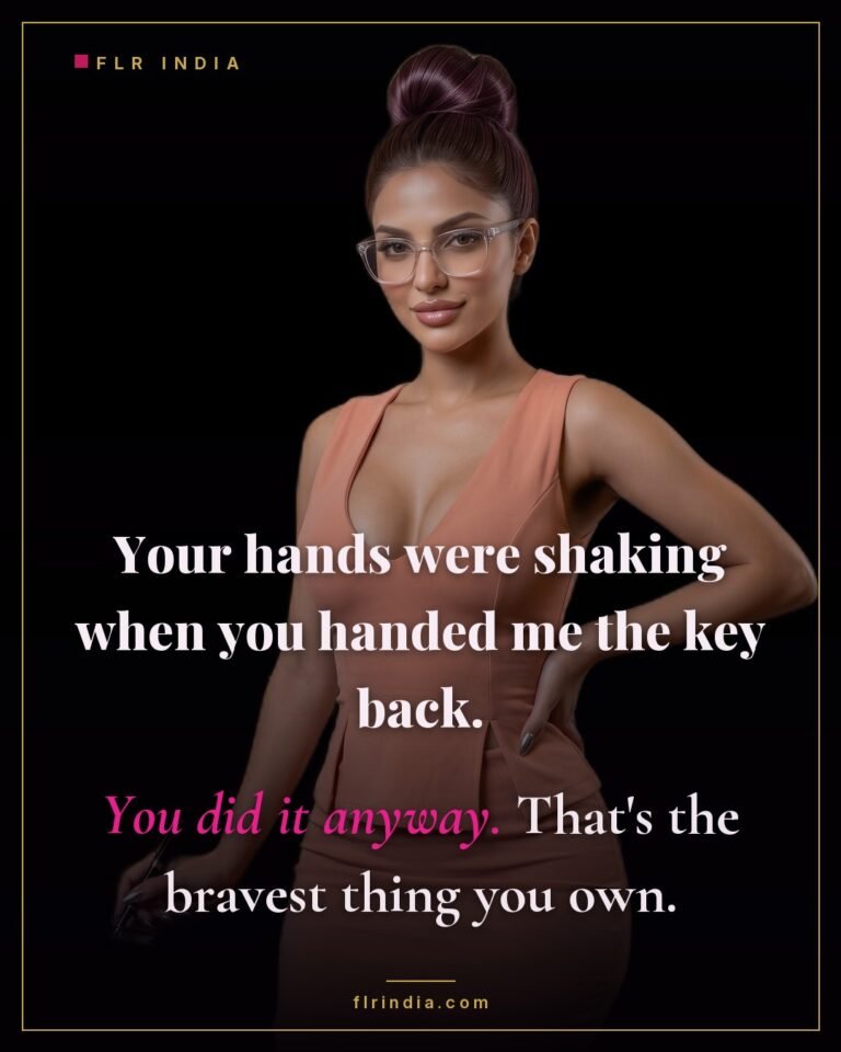 Good boy caption — wife praises her husband for handing back the chastity key despite nerves.