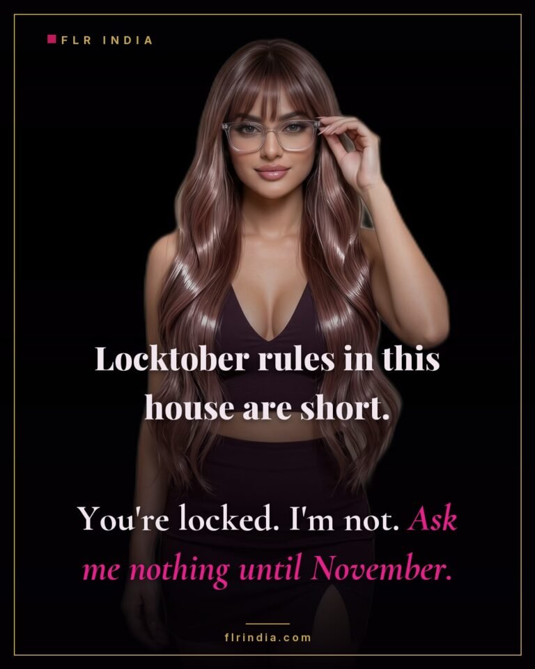 Locktober caption — the house rules for Locktober fit in two sentences.
