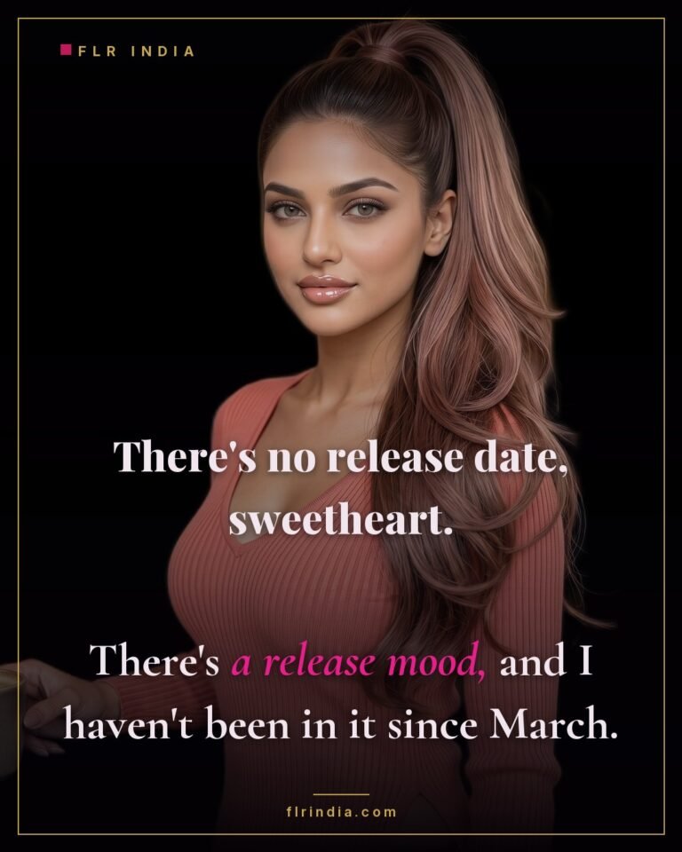 Orgasm denial caption — there is no release date, only her mood, and it hasn't come.