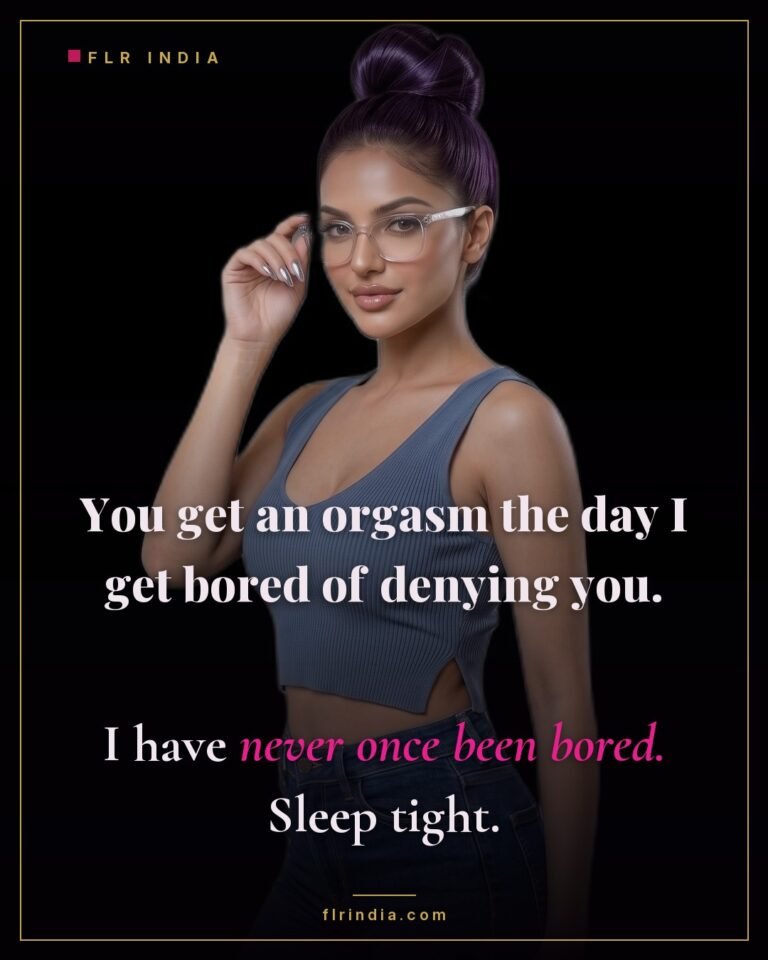Orgasm denial caption — she will never tire of denying him, so the day never comes.