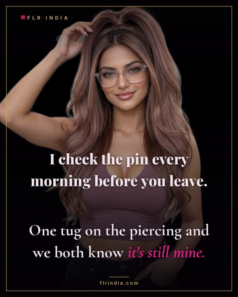 Prince Albert chastity caption — she checks the piercing pin every morning.