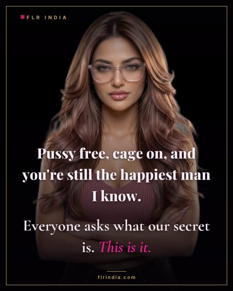 Pussy free caption — a locked and denied husband is the happiest man his wife knows.
