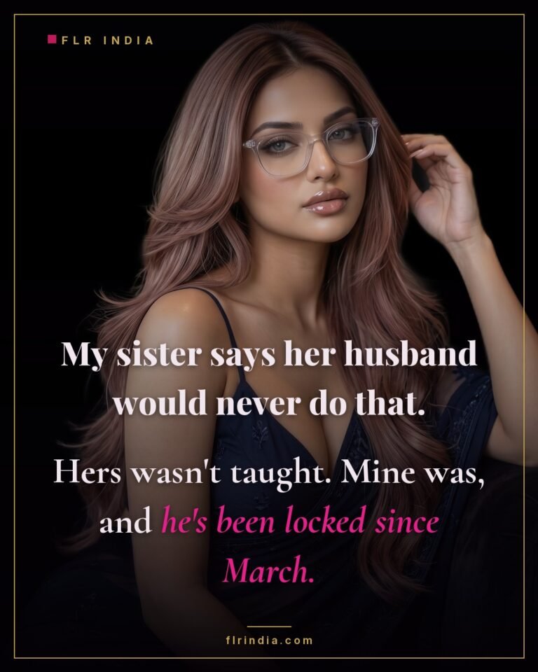 Secret sister caption — her husband was trained where her sister's was not.