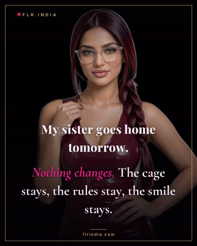 Secret sister caption — the visit ending changes none of his conditions.