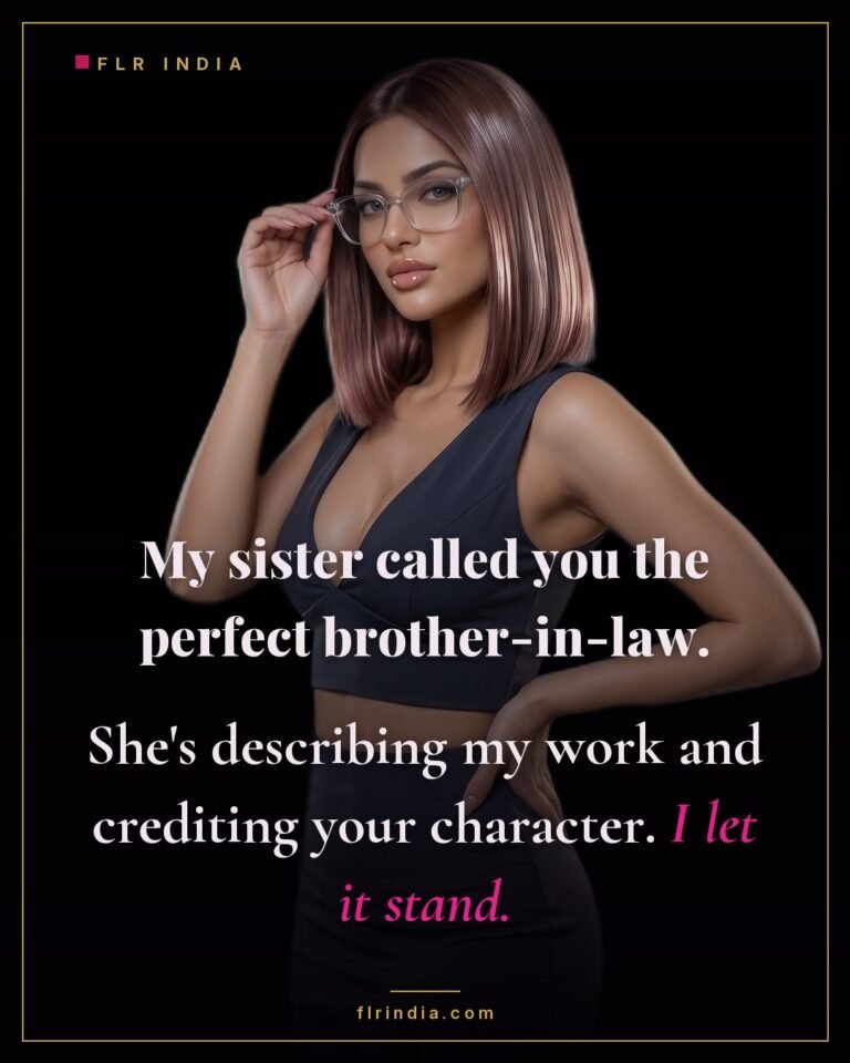 Secret sister caption — the praise belongs to his wife's training, not his nature.