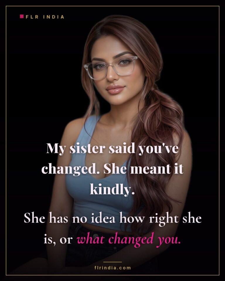 Secret sister caption — her sister notices the change without knowing its cause.