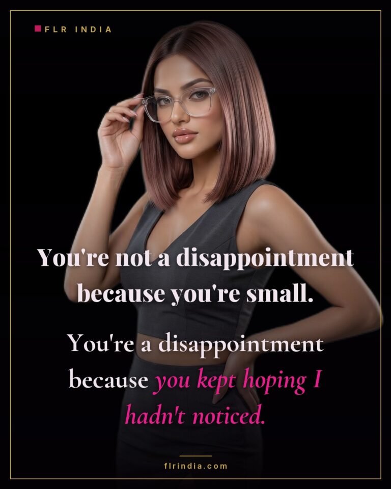 Small penis humiliation caption — the disappointment is the hoping, not the size.
