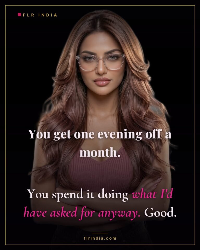 Strict FLR caption — his one free evening a month is spent serving anyway.