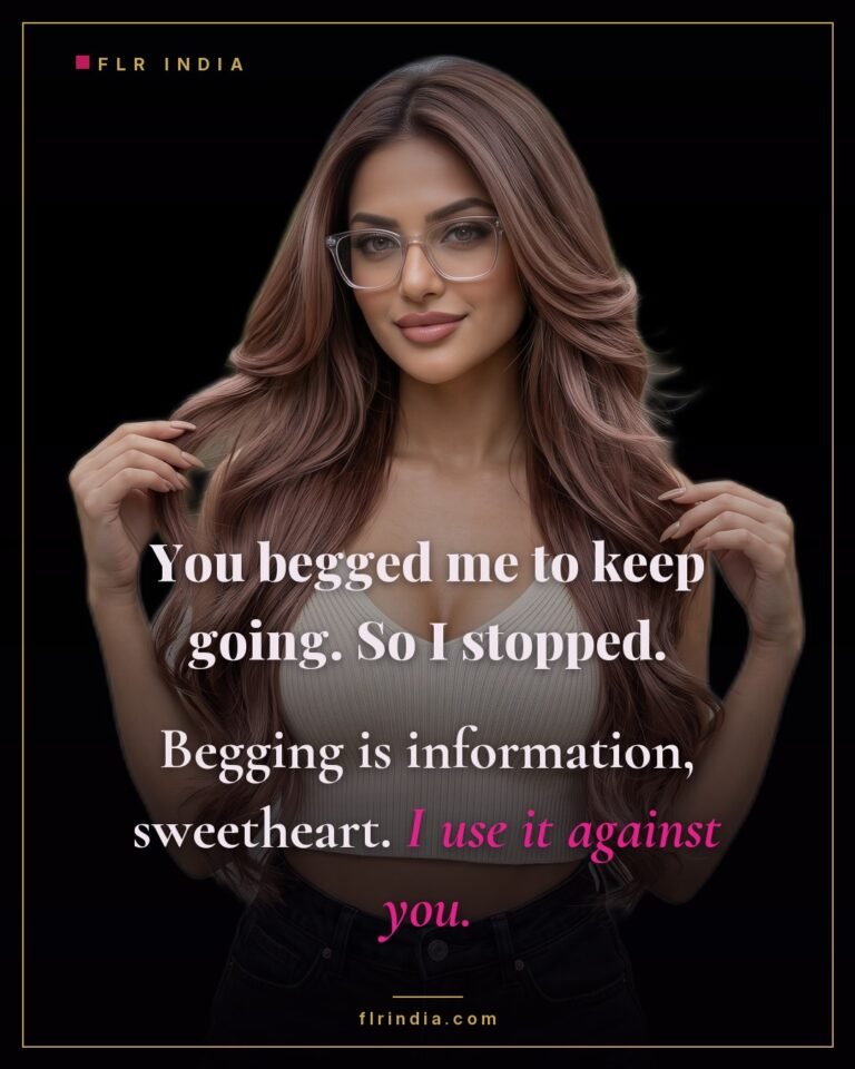 Tease and denial caption — his begging tells her exactly when to stop.