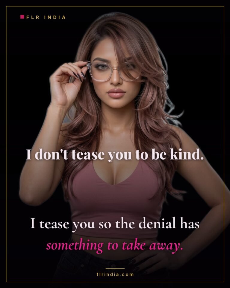 Tease and denial caption — teasing exists to give the denial its bite.
