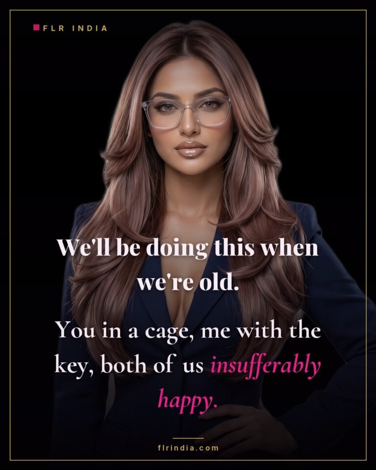 Intimate wife-voice caption — they intend to keep the chastity dynamic into old age.
