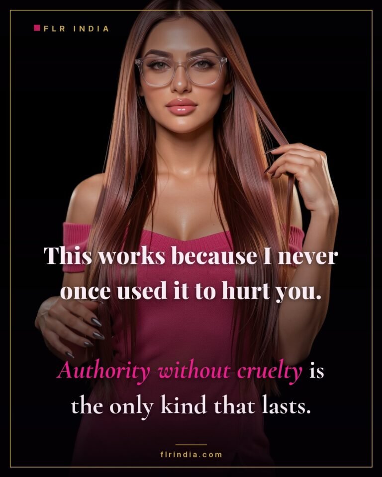 Femdom chastity caption: authority endures because it is never used cruelly.