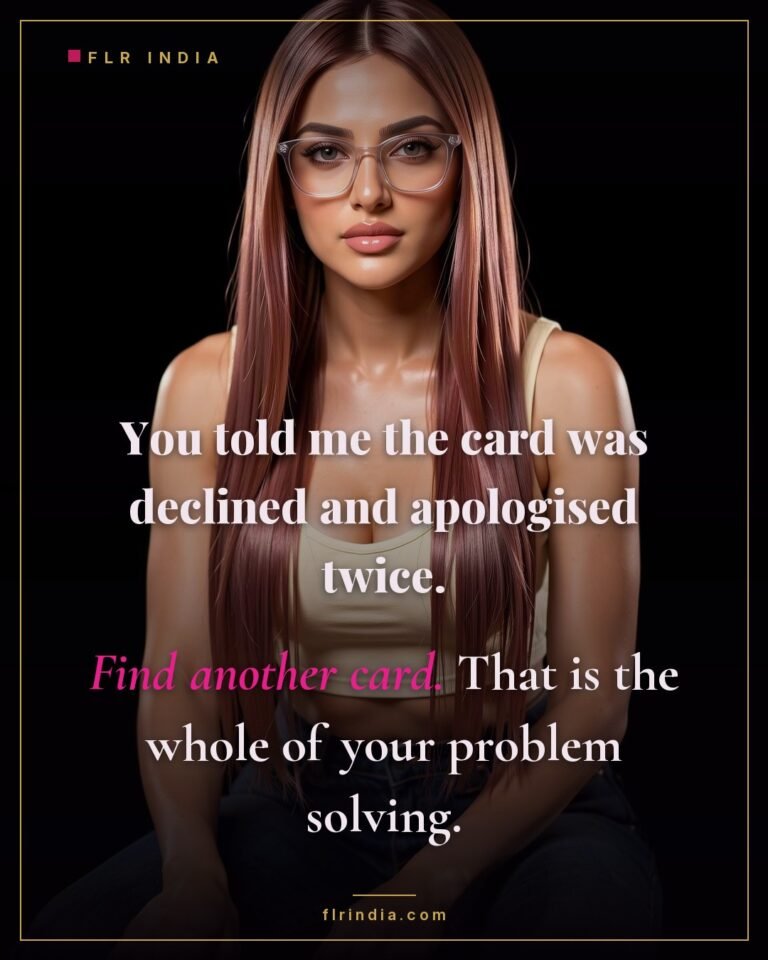 Findom caption: a declined payment is treated as the paypig's failure.