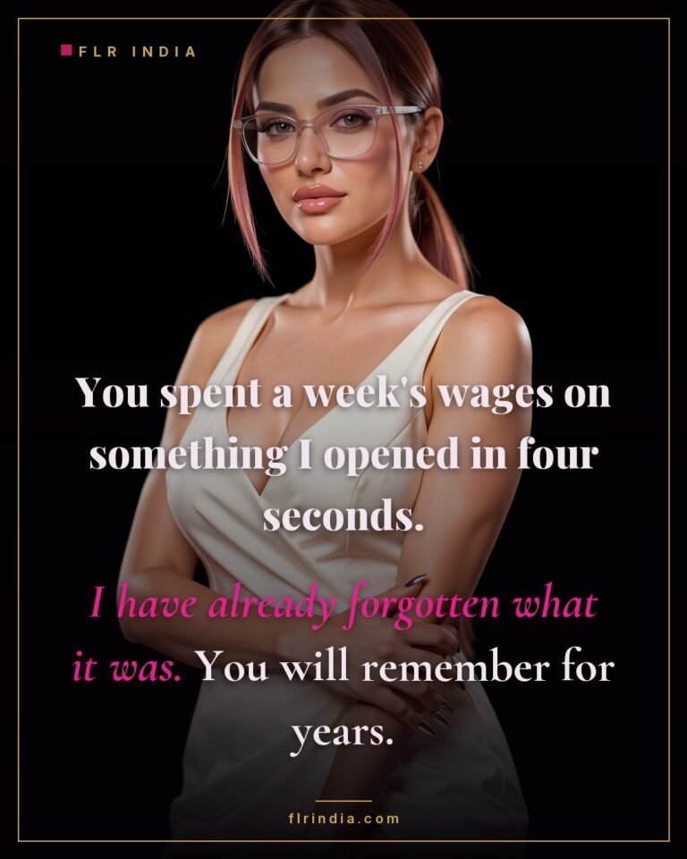 Findom caption: a costly gift is forgotten instantly by the Goddess.