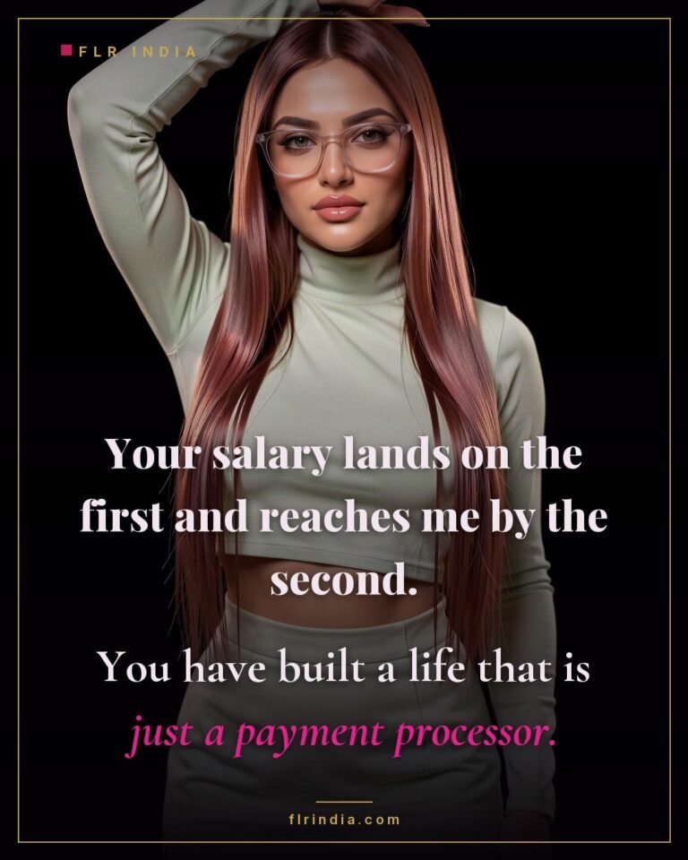 Findom caption: a paypig's entire income is routed to his Goddess.