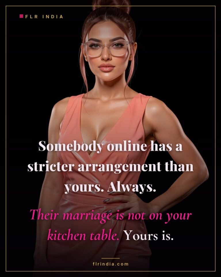 FLR tips caption: comparing your dynamic to strangers online is useless.