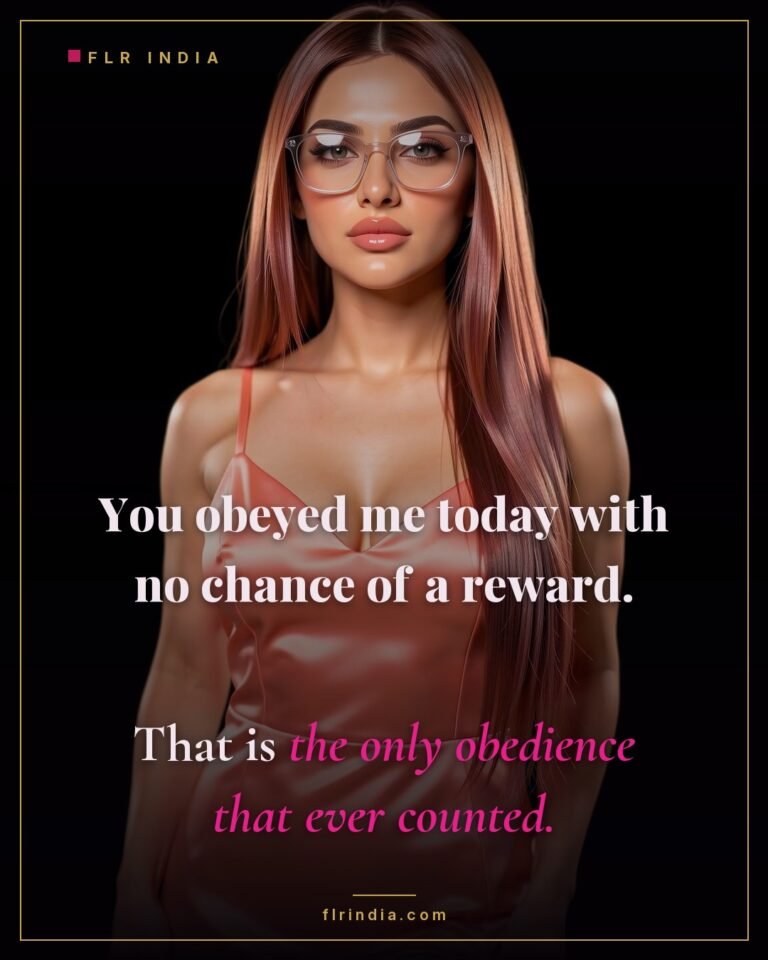Good boy caption: obedience with no reward attached is the obedience that matters.