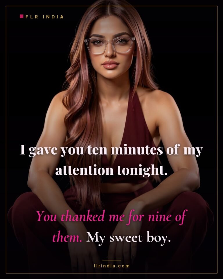 Good boy caption: a denied husband is grateful for a small measure of his wife's attention.