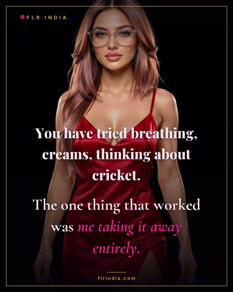 Premature ejaculation caption: chastity is the only remedy that worked.
