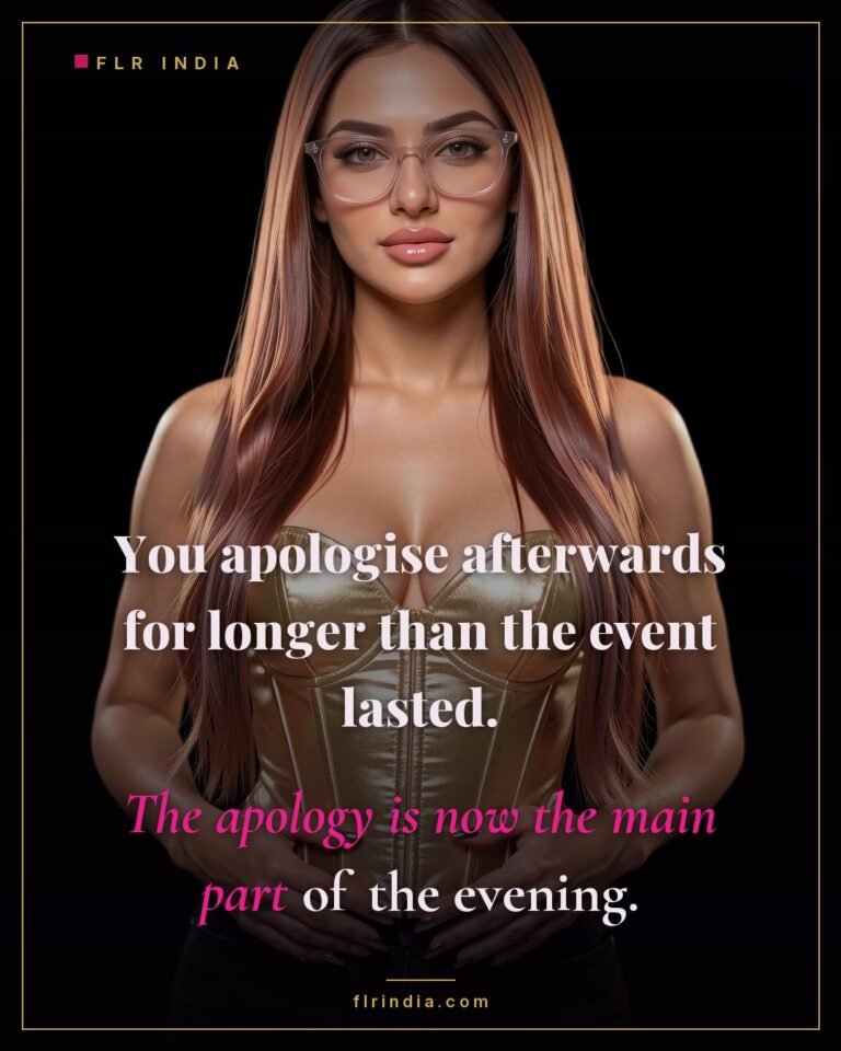 Premature ejaculation caption: the apology outlasts the act itself.